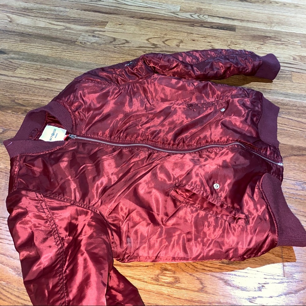 Burgundy Bomber Jacket - Picture 4 of 8